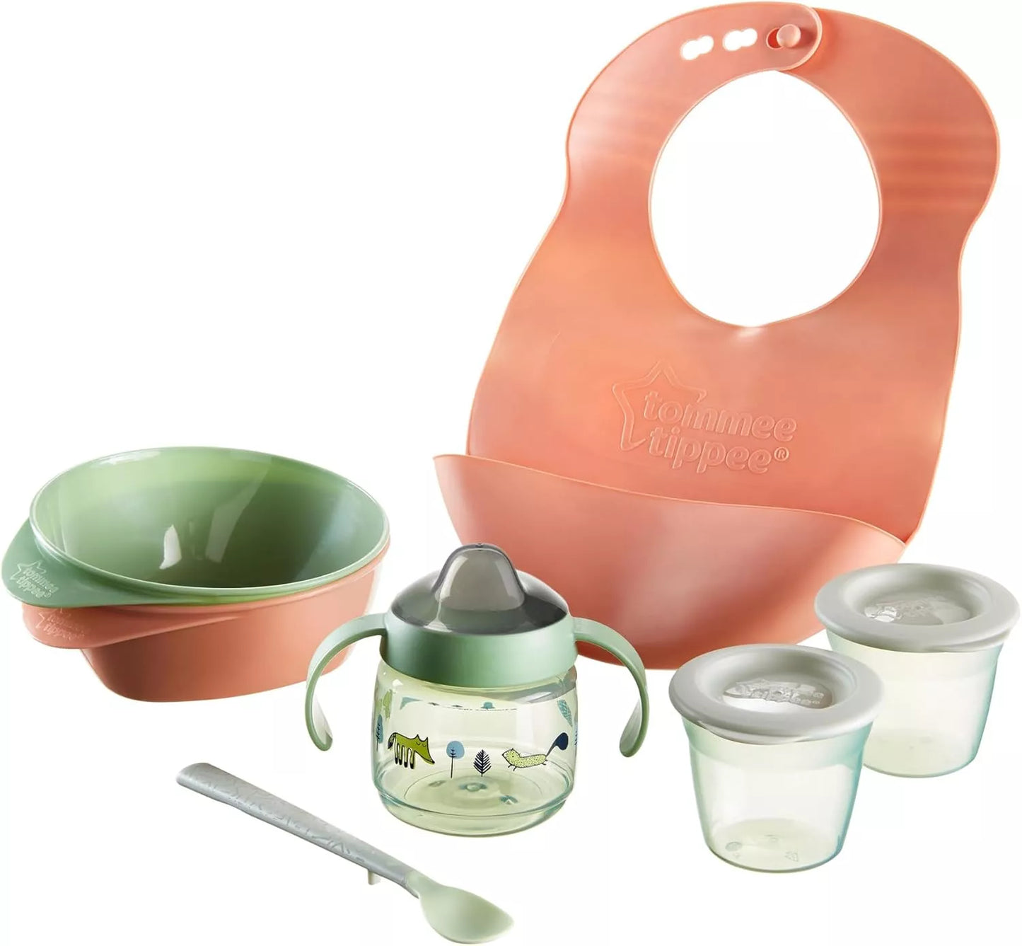 Tommee Tippee Weaning Kit – Baby Feeding Essentials, Soft Grip Spoons, Non‑Slip Bowls, Infant/Toddler, Unisex