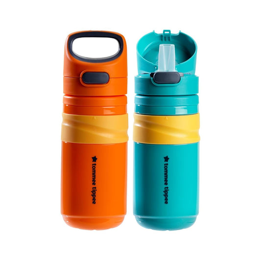 Tommee Tippee Flip Top Sportee Cup 500ml – 18m+  Assorted, Non‑Spill Toddler Cup with Bite‑Proof Spout, Leak Proof and BPA‑Free