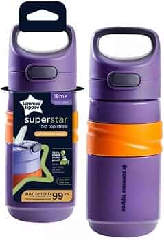 Tommee Tippee Flip Top Sportee Cup 500ml – 18m+  Assorted, Non‑Spill Toddler Cup with Bite‑Proof Spout, Leak Proof and BPA‑Free