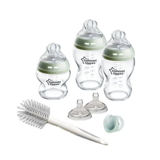 Tommee Tippee Natural Start™ Glass Newborn Starter Set – 150ml & 250ml Anti‑Colic Baby Bottles, 0–6 Months