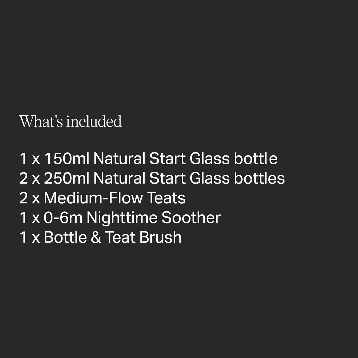 Tommee Tippee Natural Start™ Glass Newborn Starter Set – 150ml & 250ml Anti‑Colic Baby Bottles, 0–6 Months