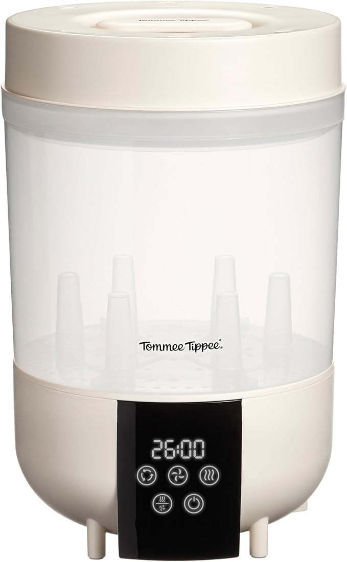 Tommee Tippee Quickdry Steriliser – Steam Steriliser for Baby Bottles & Accessories, 4 Modes, 26‑Minute Cycle, Kills Viruses & 99.9% of Bacteria