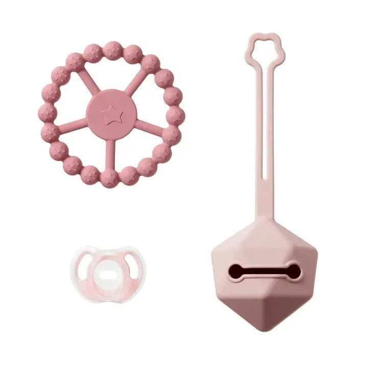 Tommee Tippee Soothing Silicone Comfort Gift Set – Baby Pacifiers, Teethers, and Accessories in Soft BPA - Free Silicone, Gentle on Sensitive Skin, Easy to Clean, and Perfect Newborn Gift for Comfort and Soothing - Adenzo Comfies