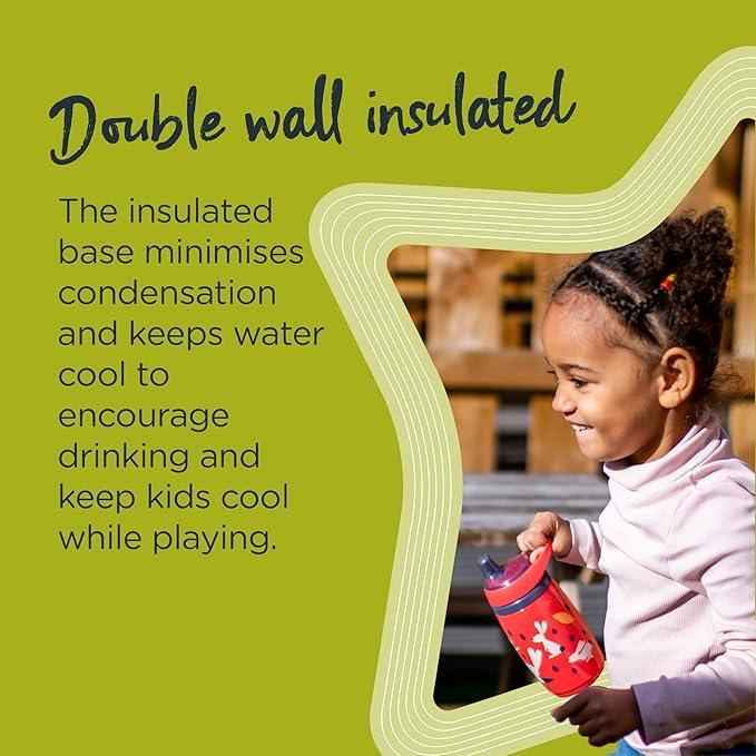 Tommee Tippee Superstar Insulated Training Cup, 266ml, for 12m+, Assorted Non‑Spill Water Bottle for Toddlers with Bite‑Proof Spout, Leak Proof and BPA‑Free (Straw & Sportee Variants) - Adenzo Comfies