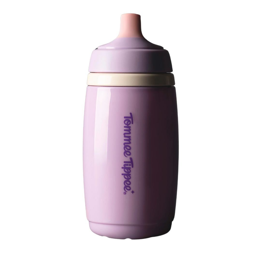 Tommee Tippee Superstar Insulated Training Cup, 266ml, for 12m+, Assorted Non‑Spill Water Bottle for Toddlers with Bite‑Proof Spout, Leak Proof and BPA‑Free (Straw & Sportee Variants) - Adenzo Comfies