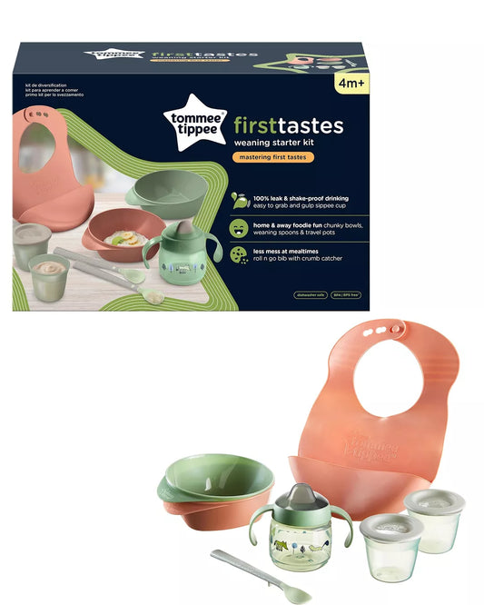 Tommee Tippee Weaning Kit – Baby Feeding Essentials, Soft Grip Spoons, Non‑Slip Bowls, Infant/Toddler, Unisex