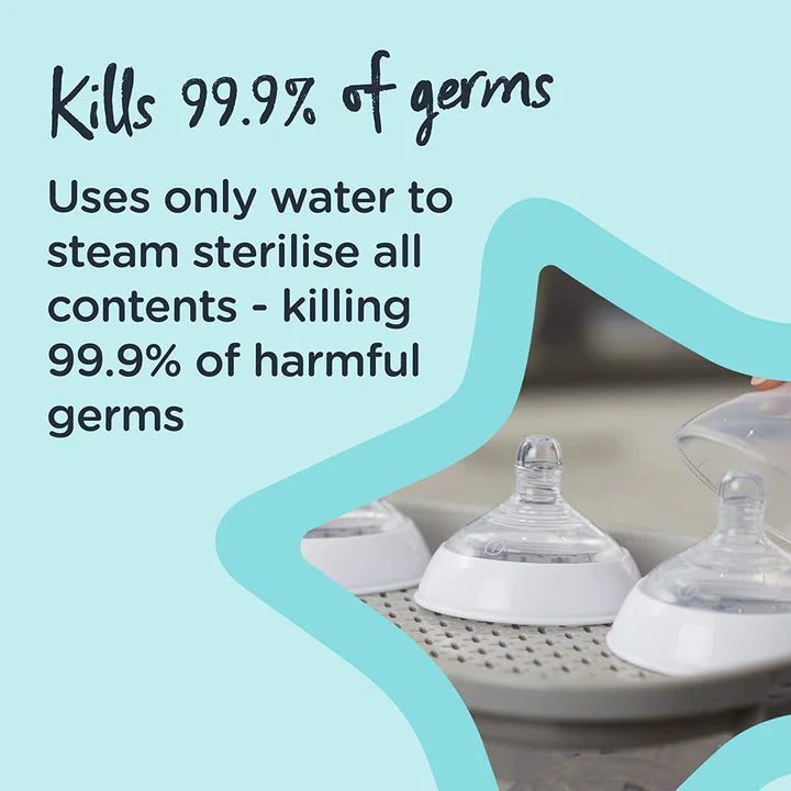 Tommee Tippee Closer to Nature™ Electric Steam Steriliser – Fast, Compact & BPA‑Free