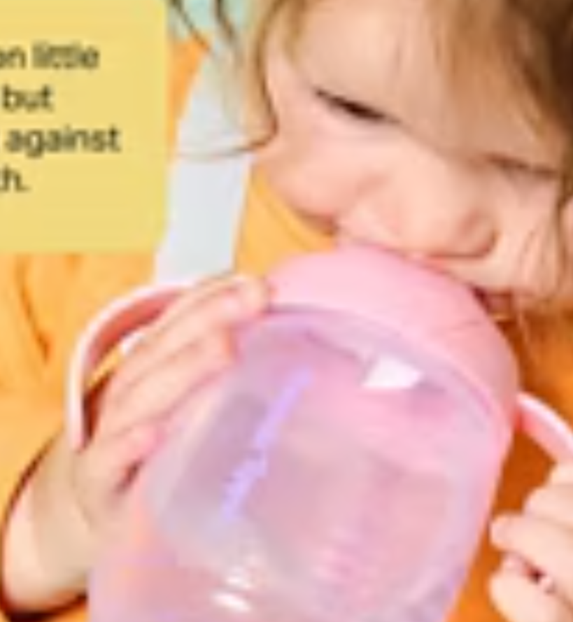 Tommee Tippee Trainer Straw Cup – 6M+, 240ml Assorted, Soft Silicone Straw, BPA‑Free Baby Training Cup