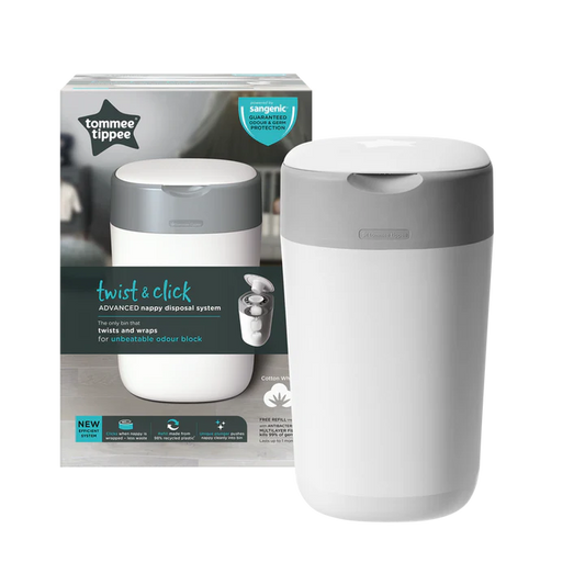 Tommee Tippee Twist & Click Nappy Disposal Tub – White