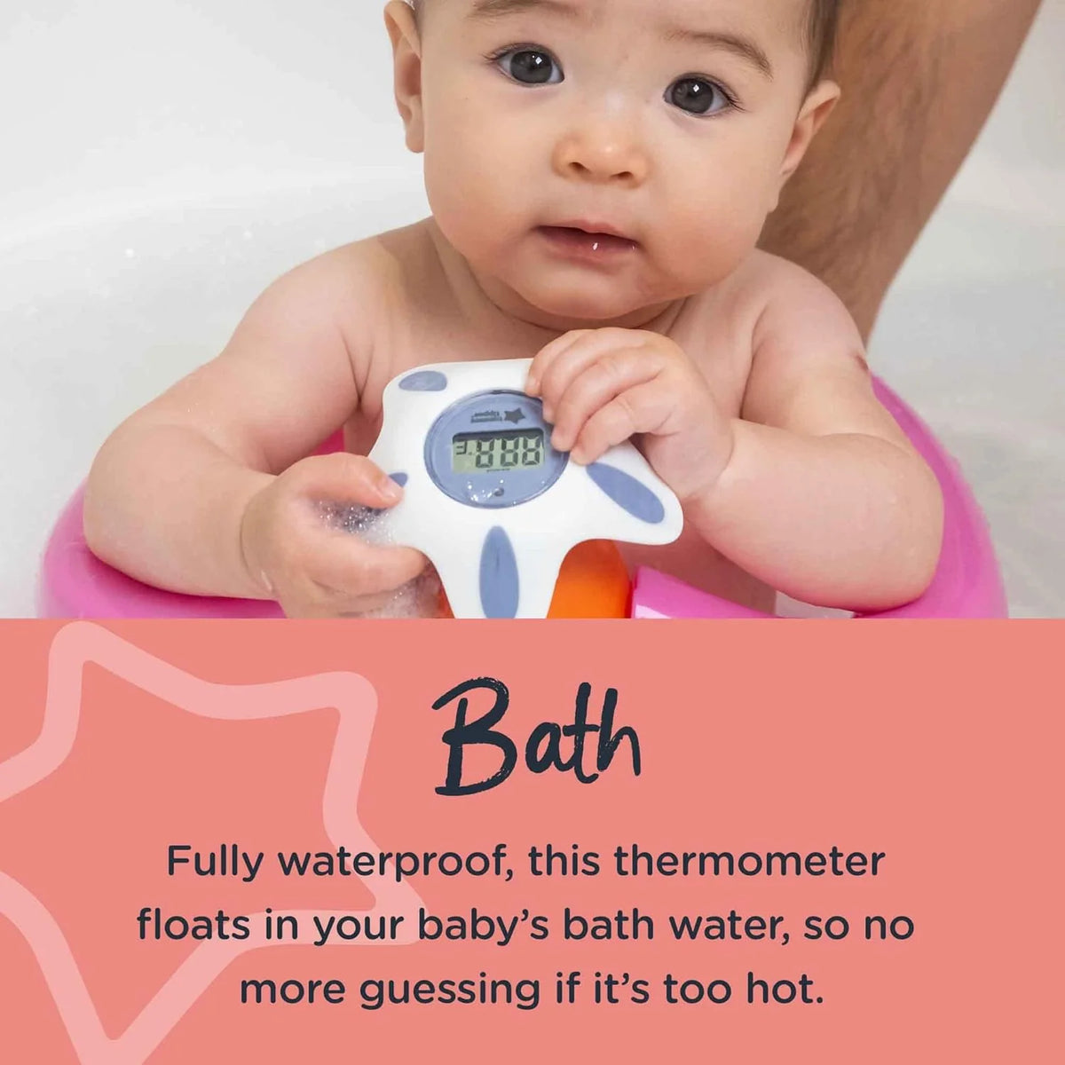 Tommee Tippee InBath Digital Thermometer Waterproof, Floats in Water, Easy‑Read LCD Display, Suitable for Bath & Nursery - Adenzo Comfies