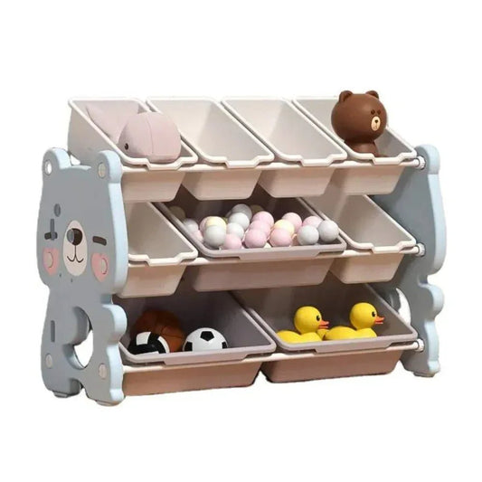 Toy Organizer Shelf Toy Box Toy Storage 3 - Tiers Toy Storage Organizer With 9 Removable Toy Bins Plastic Toy Organizers Storage For Living Room Toy Storage Organizer Toy Bin - Adenzo Comfies