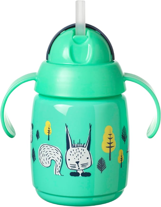 Tommee Tippee Trainer Sippee & Straw Cup 300ml – 6m+  Leak‑Proof, BPA‑Free, Easy‑Grip Handles