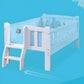 Wooden Toddler Bed With Safe Double Bed Frame & Staircase Tail Ladder - Adenzo Comfies