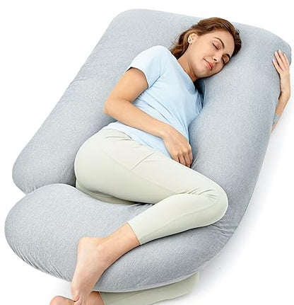Momcozy U-Shaped Pregnancy Pillow, Full Body Maternity With Support for Back, Legs, Belly, 57 Inch&nbsp;