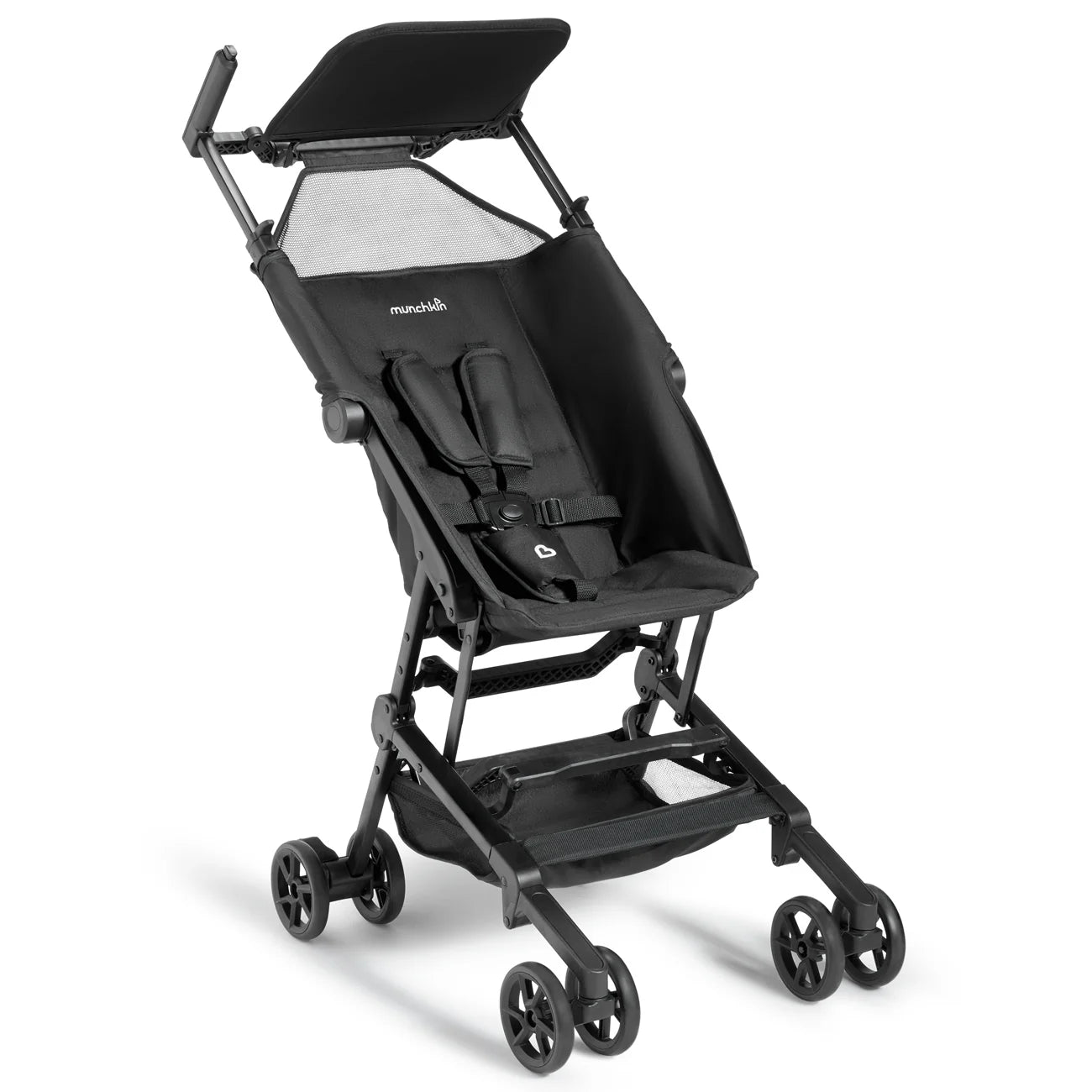 Munchkin Sparrow™ Ultra‑Compact Lightweight Travel Stroller – Grey / Black - Adenzo Comfies