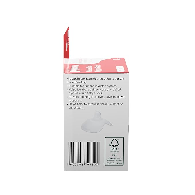 Pigeon Natural Feel Silicone Nipple Shield Size 2 | Ultra Soft Butterfly Shape | for Nipple Diameter 13–16 mm | with Hygienic Case