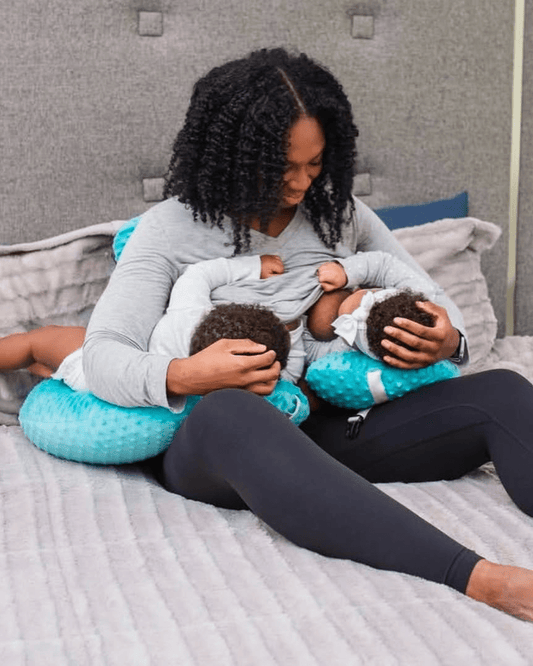 6 - in - 1 Twin Nursing Pillow for Breastfeeding – Multifunction Pregnancy & Baby Feeding Support Pillow with Washable Cover for Twins - Adenzo Comfies