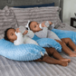6 - in - 1 Twin Nursing Pillow for Breastfeeding – Multifunction Pregnancy & Baby Feeding Support Pillow with Washable Cover for Twins - Adenzo Comfies