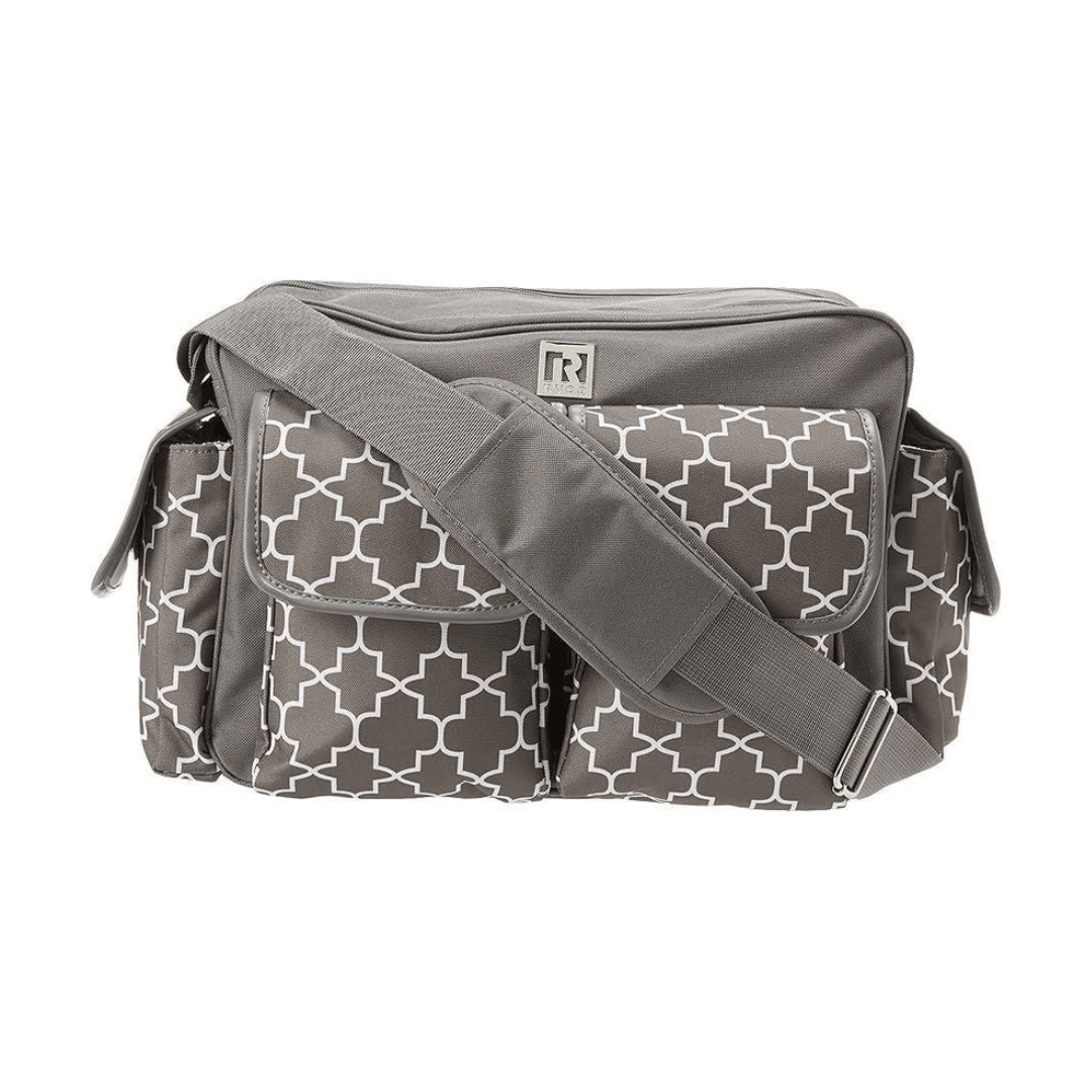 Ryco Willow Nursery Bag – Stylish Multi - Pocket Baby Diaper Bag, Grey (Model RR14 - 8437) - Adenzo Comfies