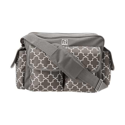 Ryco Willow Nursery Bag – Stylish Multi - Pocket Baby Diaper Bag, Grey (Model RR14 - 8437) - Adenzo Comfies