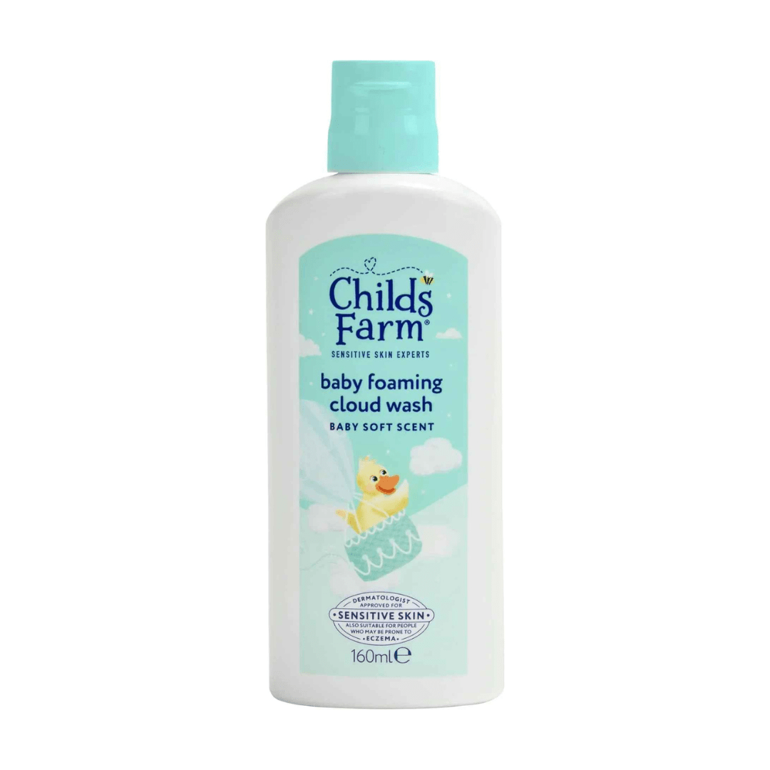 Childs Farm Baby Foaming Cloud Face & Body Wash, Baby Soft Scent | Tear-free, Gently Cleanses & Soothes | Suitable for Newborns with Dry, Sensitive Skin, 160ml - Adenzo Comfies