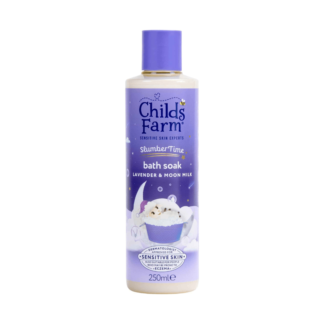 Childs Farm SlumberTime Sleep Bath Soak, Calming Lavender & Moon Milk | Soothing & Hydrating | Suitable for Newborns with Dry, Sensitive Skin, 250ml - Adenzo Comfies