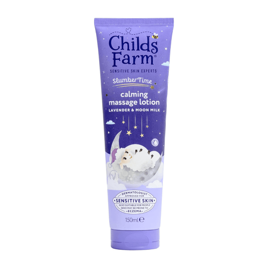 Childs Farm SlumberTime Sleep Calming Massage Lotion, Lavender & Moon Milk | Soothing & Hydrating | Suitable for Newborns with Dry, Sensitive Skin, 150ml - Adenzo Comfies