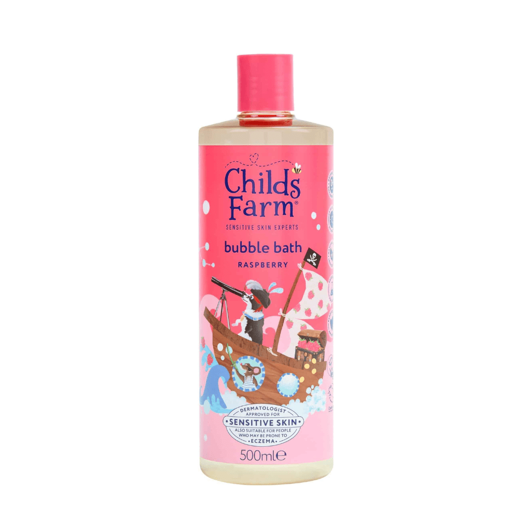 Childs Farm Kids Bubble Bath, Raspberry | Gently Cleanses & Soothes | Suitable for Dry, Sensitive Skin, 500ml - Adenzo Comfies