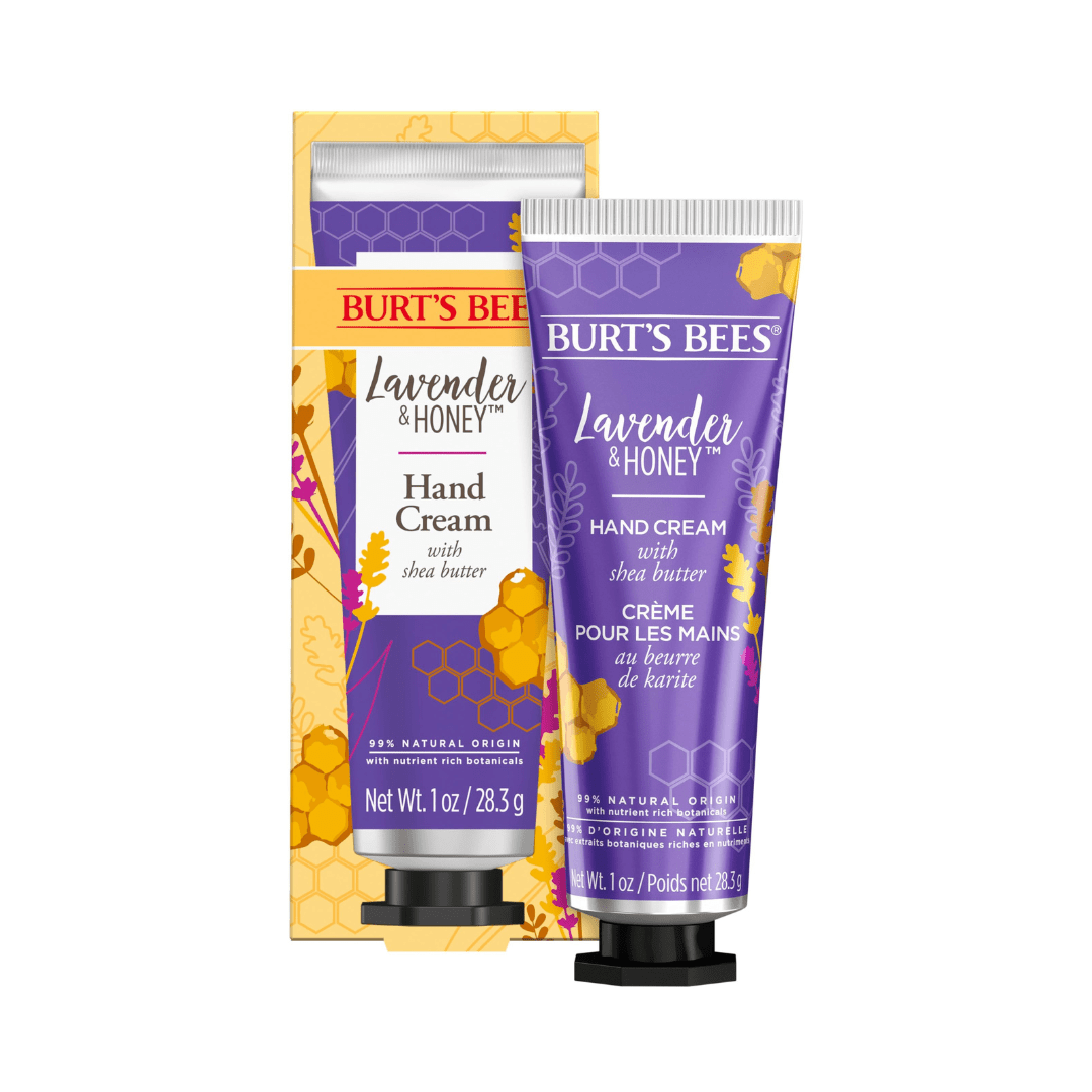 Burt’s Bees Hand Cream for Very Dry Hands, Lavender & Honey, Hand Moisturiser With Shea Butter, 28.3g, Packaging May Vary - Adenzo Comfies