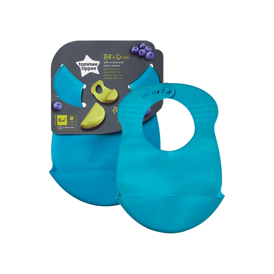 Tommee Tippee Explora Roll & Go Bib – Soft, Easy‑Clean, Travel‑Friendly Baby Feeding Bib, BPA‑Free - Adenzo Comfies