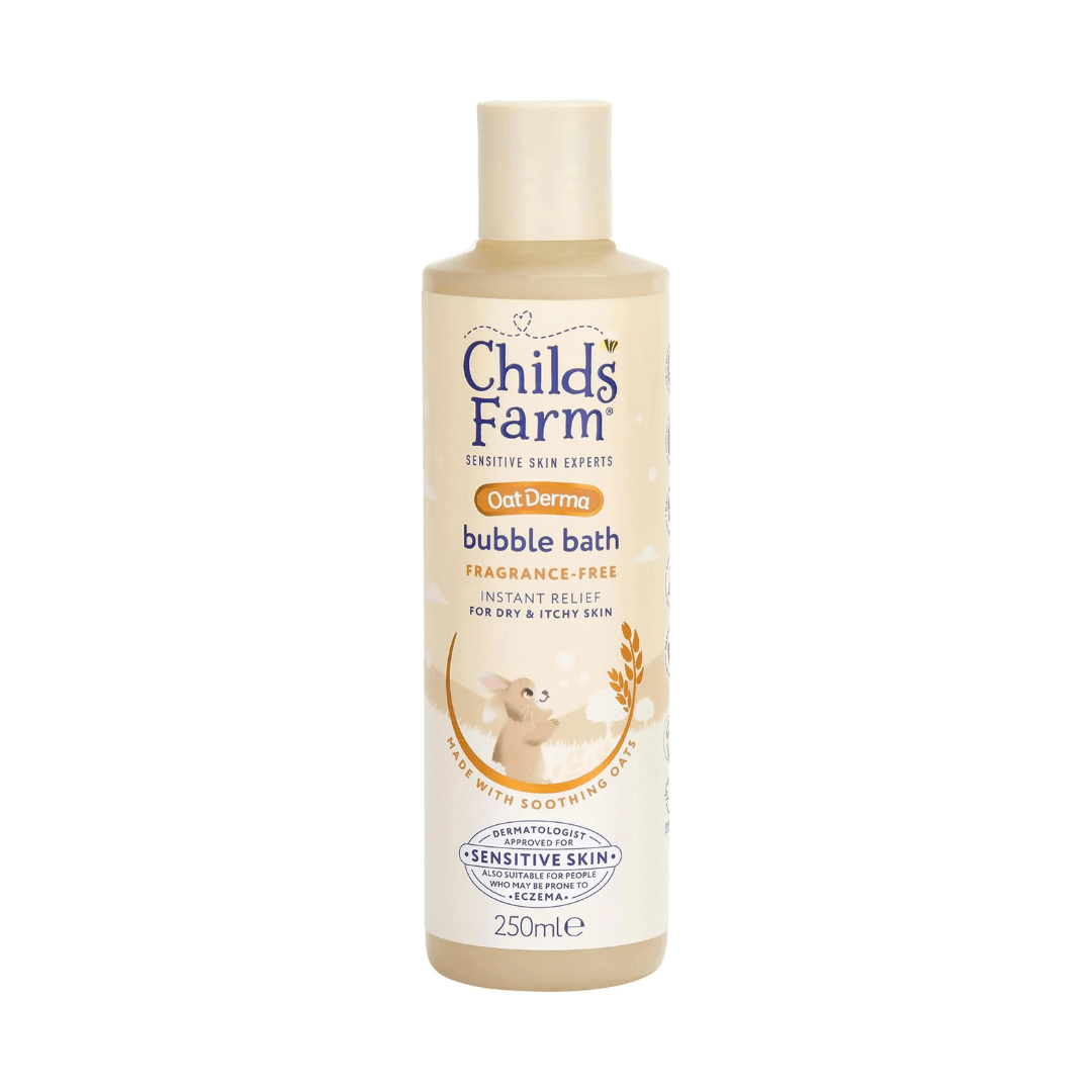 Childs Farm OatDerma Bubble Bath, Fragrance-Free, Gently Cleanses and Soothes, Suitable for Newborns with Dry, Sensitive Skin, 250 ml - Adenzo Comfies