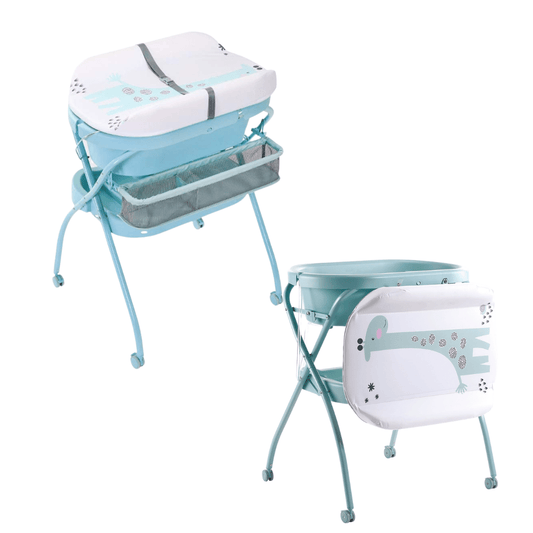 2-in-1 Foldable Baby Changing Table with Bathtub – Portable Diaper Changing Station & Massage Care Table with Storage Shelves for Newborns to Toddlers (0–2 Years) - Adenzo Comfies