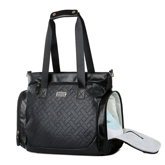 V - Coool Baby Travel Multi - Function Diaper Tote Bag – Water - Resistant PU Material Nursery Backpack with USB Charging Port, Piece of 1 - Adenzo Comfies