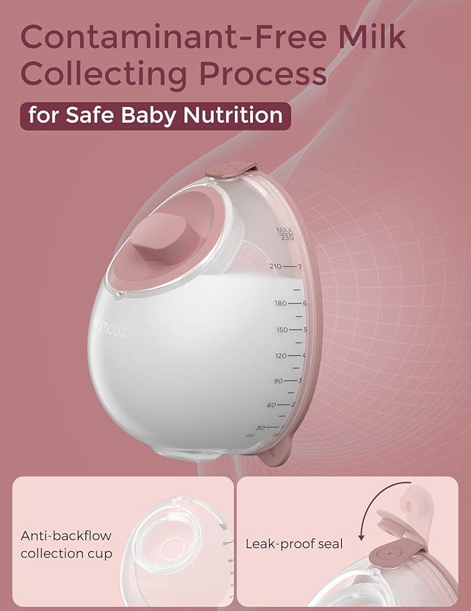 Momcozy Breast Pump V1 Pro Hospital-Grade, Hands-Free & Portable Wearable Pump