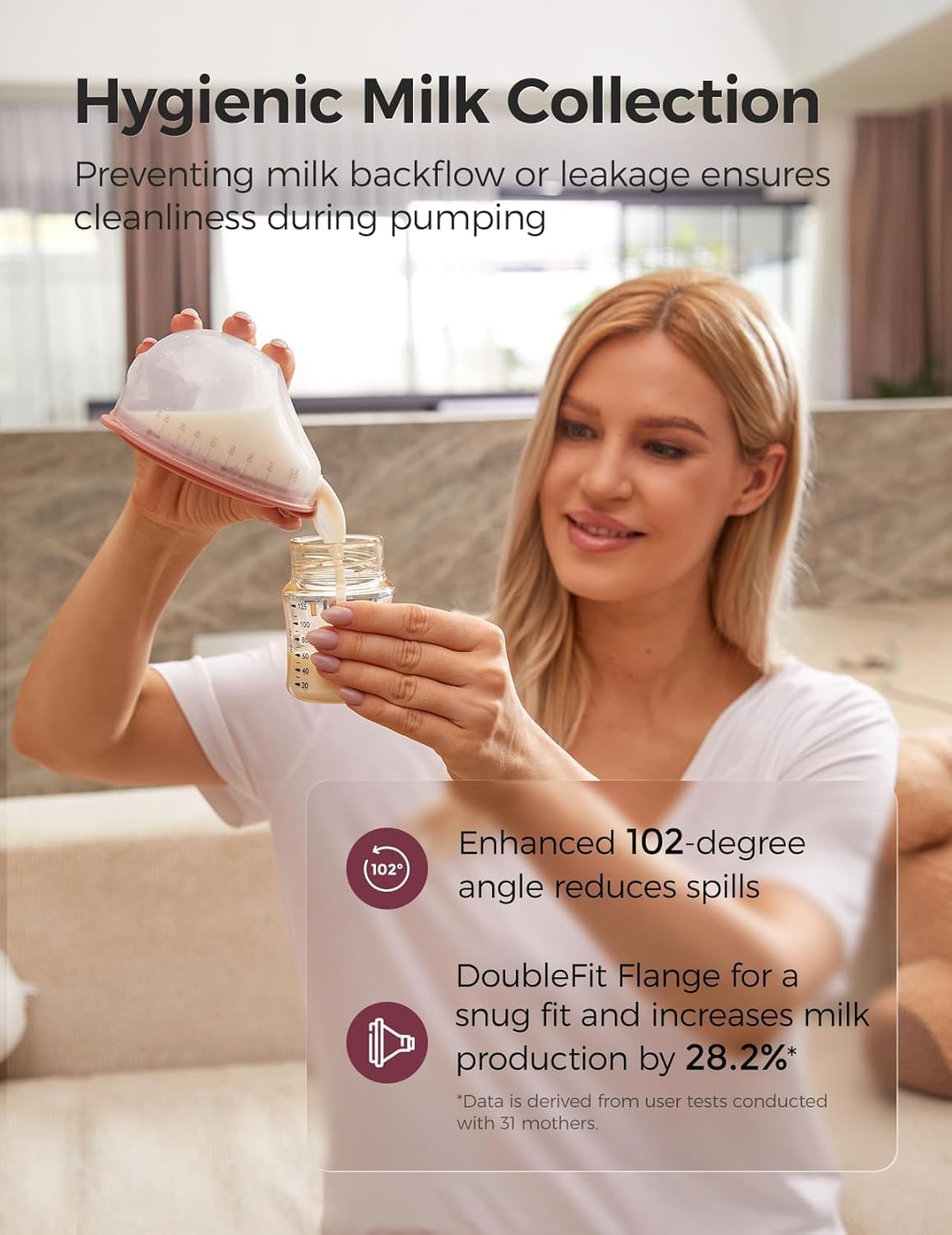 Momcozy Breast Pump V1 Pro Hospital-Grade, Hands-Free & Portable Wearable Pump