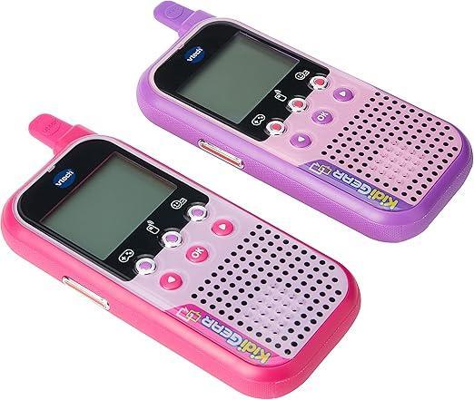 VTech KidiGear Walkie Talkies for Kids, Outdoor 65-foot Long Distance Walkie Talkies with Secure Digital Connection, Suitable for Boys and Girls 5+ years, Pink, English Version - Adenzo Comfies