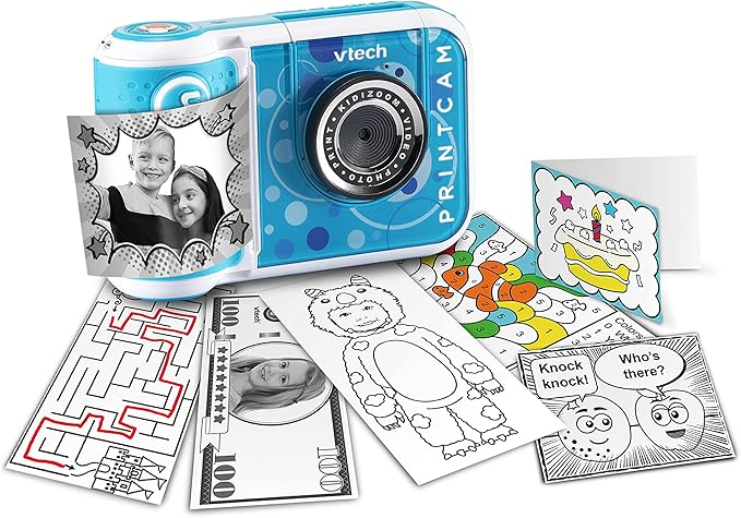 VTech KidiZoom PrintCam, High-Definition Digital Camera for Photos and Videos, Instant Prints, Flip-Out Selfie Camera, Kids Age 4 and up