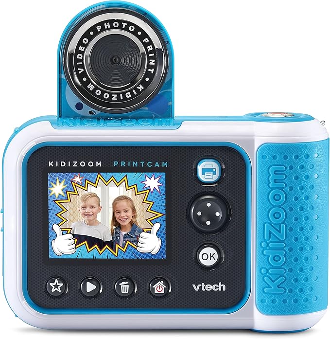 VTech KidiZoom PrintCam, High-Definition Digital Camera for Photos and Videos, Instant Prints, Flip-Out Selfie Camera, Kids Age 4 and up