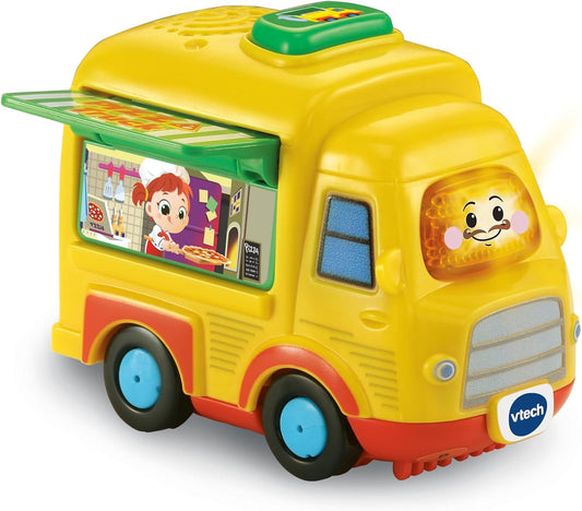 VTech Toot-Toot Drivers Pizza Truck, Interactive Toddlers Toys for Pretend Play with Lights and Sounds, Suitable for Boys & Girls Ages 1, 2, 3, 4+ Years, English Version - Adenzo Comfies