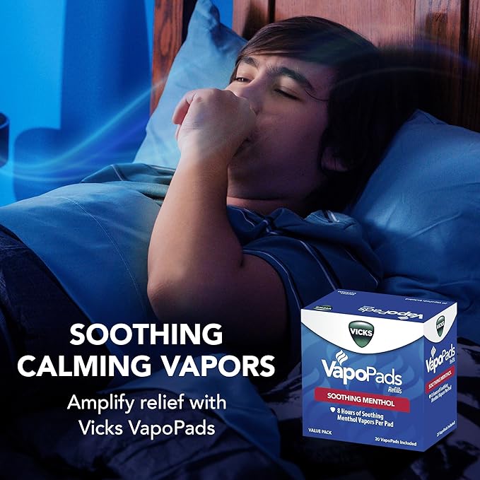 Vicks VapoPads Original Menthol Scent Refill Pads for Vicks Humidifiers and Sinus Inhalers, 20-Pack