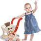Wooden Multifunctional Shopping Cart – Pretend Play, Shape Sorting and Toy Storage for Toddlers and Preschoolers - Adenzo Comfies