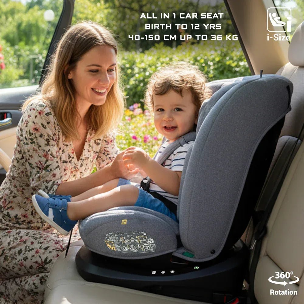 Neobreez I - VILO 360° Rotatable ISOFIX All - in - 1 Convertible Baby Toddler Kids Child Car Seat,I - Size ECER129,0 - 12Yrs (40 - 150Cm/0 - 36Kg),Group 0+/1/2/3 - Adenzo Comfies
