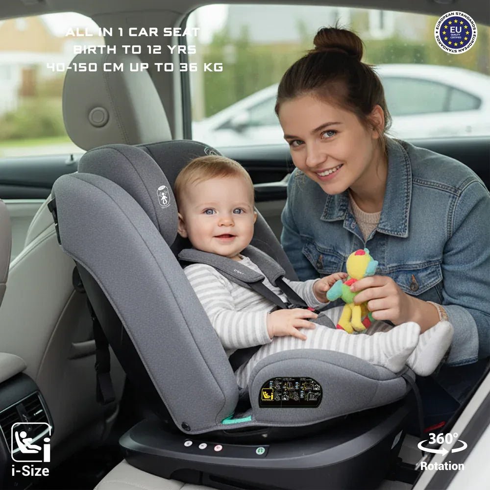Neobreez I - VILO 360° Rotatable ISOFIX All - in - 1 Convertible Baby Toddler Kids Child Car Seat,I - Size ECER129,0 - 12Yrs (40 - 150Cm/0 - 36Kg),Group 0+/1/2/3 - Adenzo Comfies