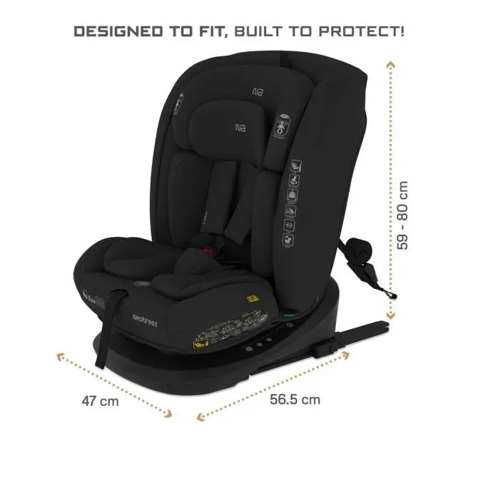 Neobreez I - VILO 360° Rotatable ISOFIX All - in - 1 Convertible Baby Toddler Kids Child Car Seat,I - Size ECER129,0 - 12Yrs (40 - 150Cm/0 - 36Kg),Group 0+/1/2/3 - Adenzo Comfies