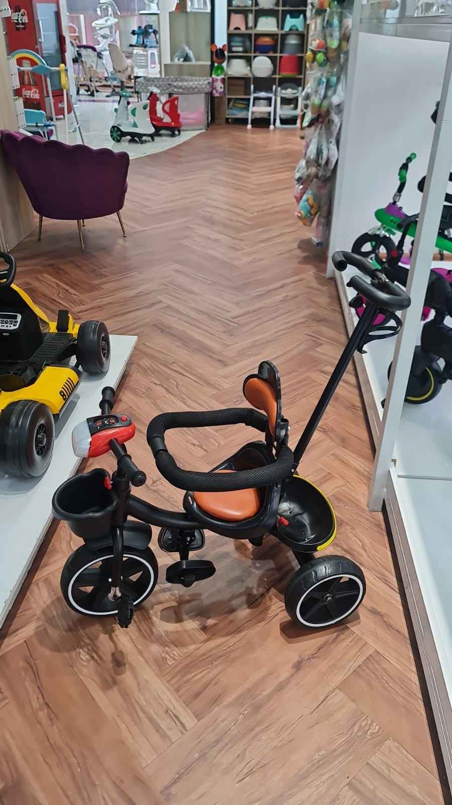 High Quality Multi-Functional Kids Tricycle with Double Push Bar. - Adenzo Comfies