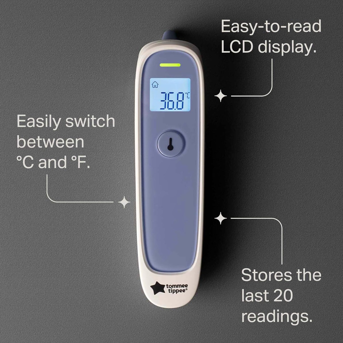 Tommee Tippee Digital Ear Thermometer – Fast 1‑Second Reading, Fever Indicator, Infant Use - Adenzo Comfies