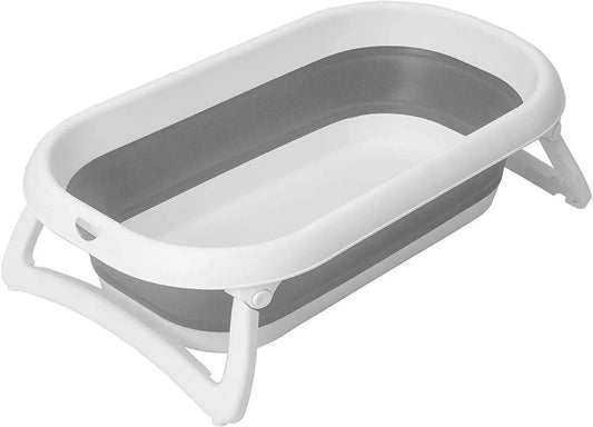 Collapsible Baby Bathtub for Infants & Toddlers 0–36 Months – Foldable Space - Saving Tub with Cushioned Support, Safety Belts & Non - Slip Base - Adenzo Comfies