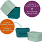 B.box Silicone Snack Cup (2‑Pack) – Forest, 5oz Base + 5.7oz Lid