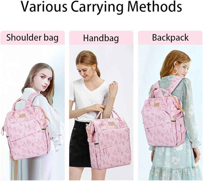 Waterproof Diaper Backpack for Mom & Dad – Multi-Compartment Baby Changing Bag with Stroller Straps, Large Capacity Travel Maternity Backpack (27×18×42cm)