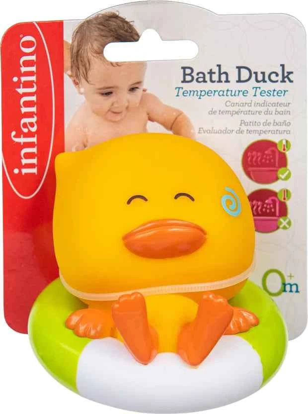 Infantino - Bath Duck Squirt & Temperature Tester - Yellow.